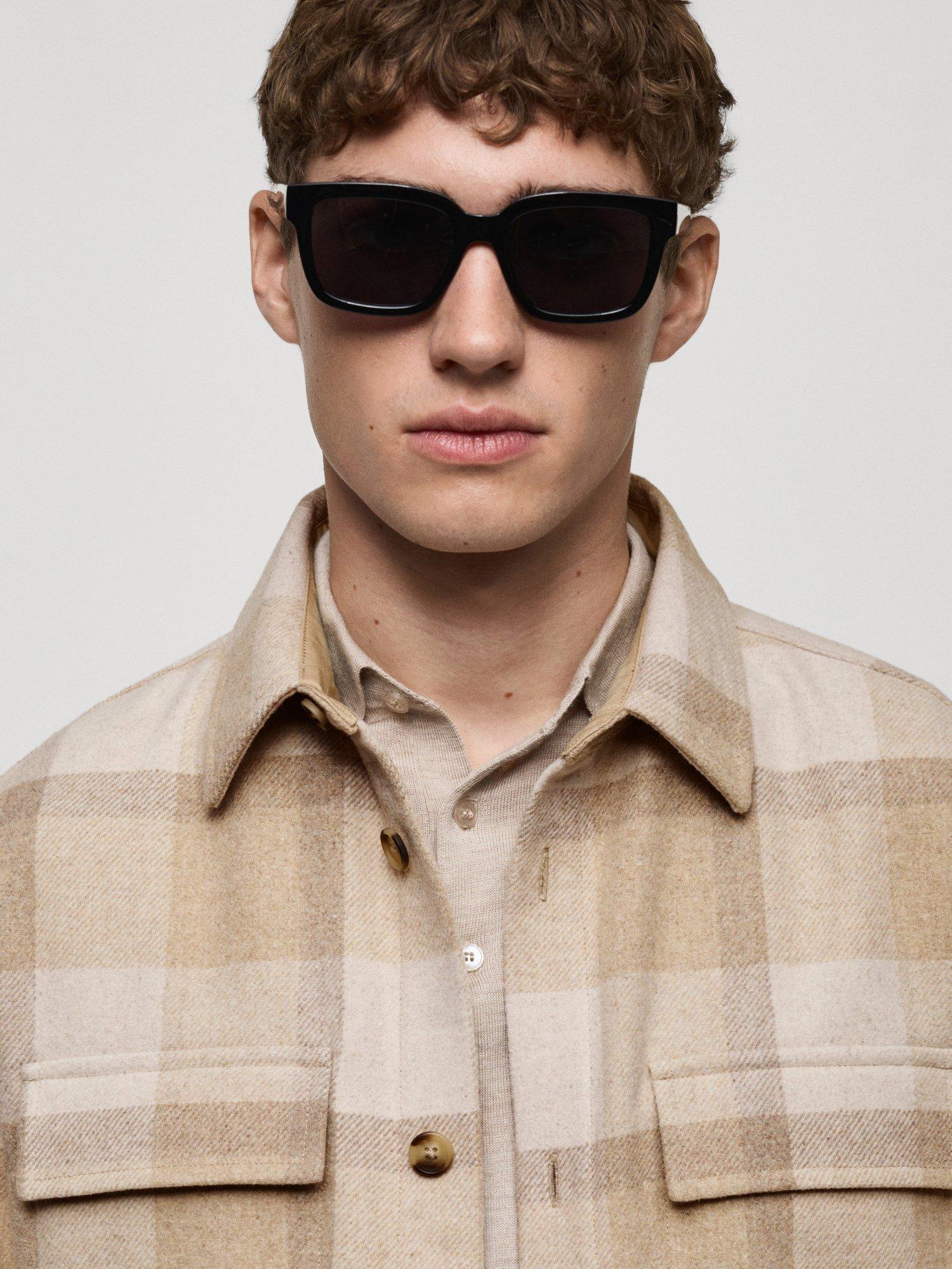 Product image 6 of 8, which shows Mango Chelsea Check Regular Fit Shirt, Light Beige, L