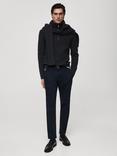 Mango Cotton Blend Tapered Fit Chinos, Beige, Navy