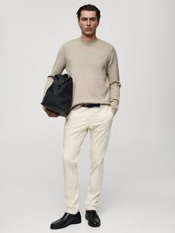 Mango Cotton Blend Sweatshirt - view 2, Light Beige