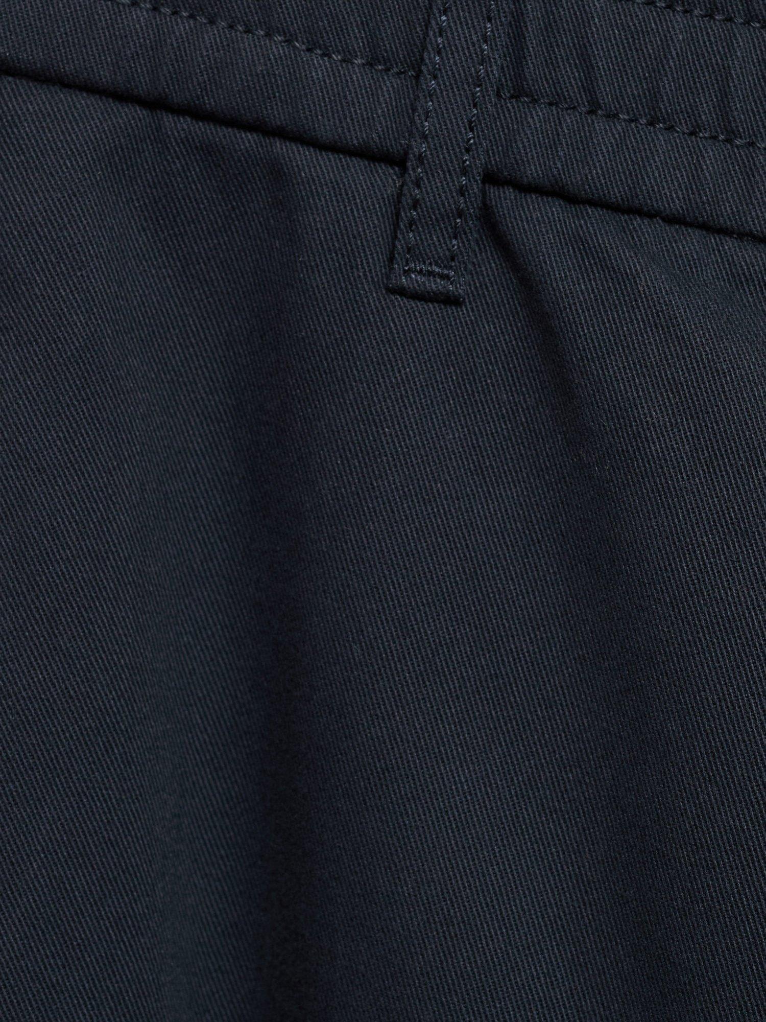 Product image 5 of 8, which shows Mango Cotton Straight Leg Chino Trousers, Navy, 31