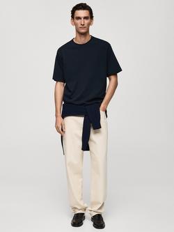 Mango Anouk Cotton Regular Fit Tee - view 2, Navy