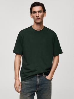 Mango Anouk Cotton Regular Fit Tee, Green