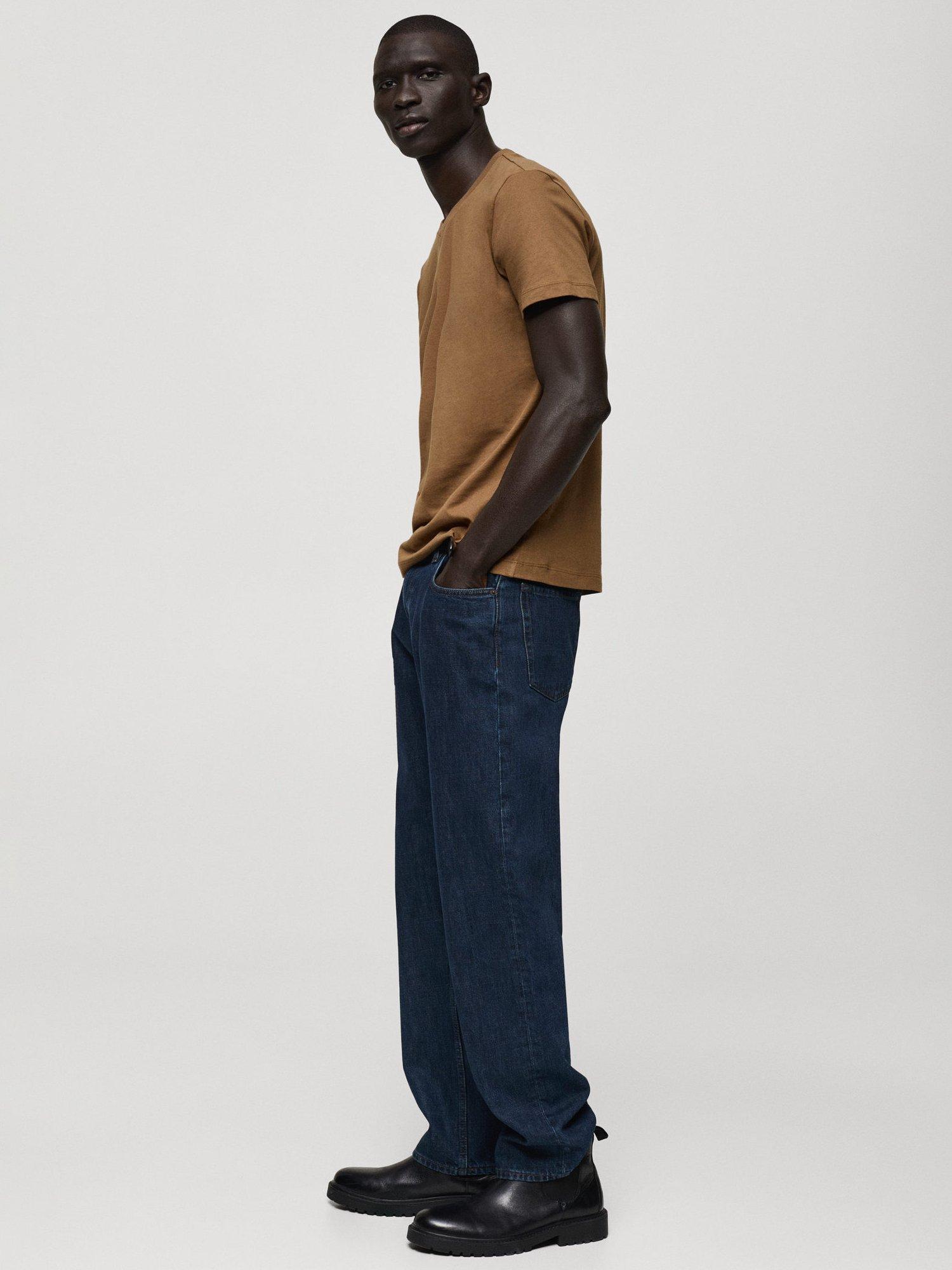 Product image 6 of 7, which shows Mango Chelsea Cotton Slim Fit T-Shirt, Camel, M