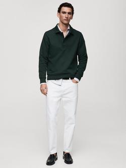 Mango Polo Neck Top, Green - view 2, Green