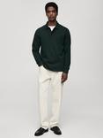 Mango Polo Neck Regular Fit Jumper, Green