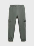 Mango Kids' Cotton Cargo Trousers, Green