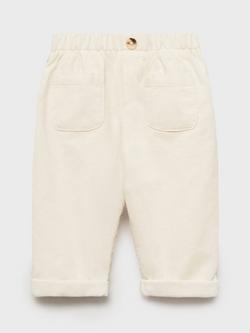 Mango Baby Broome Trousers, Light Beige