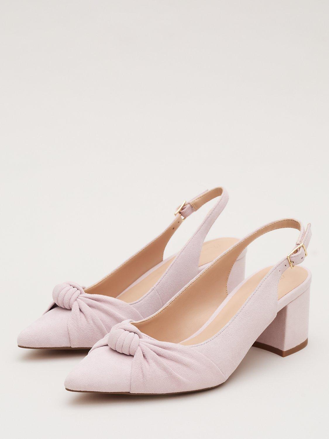 Product image 3 of 10, which shows Phase Eight Suede Court Shoes, Antique Rose, 3