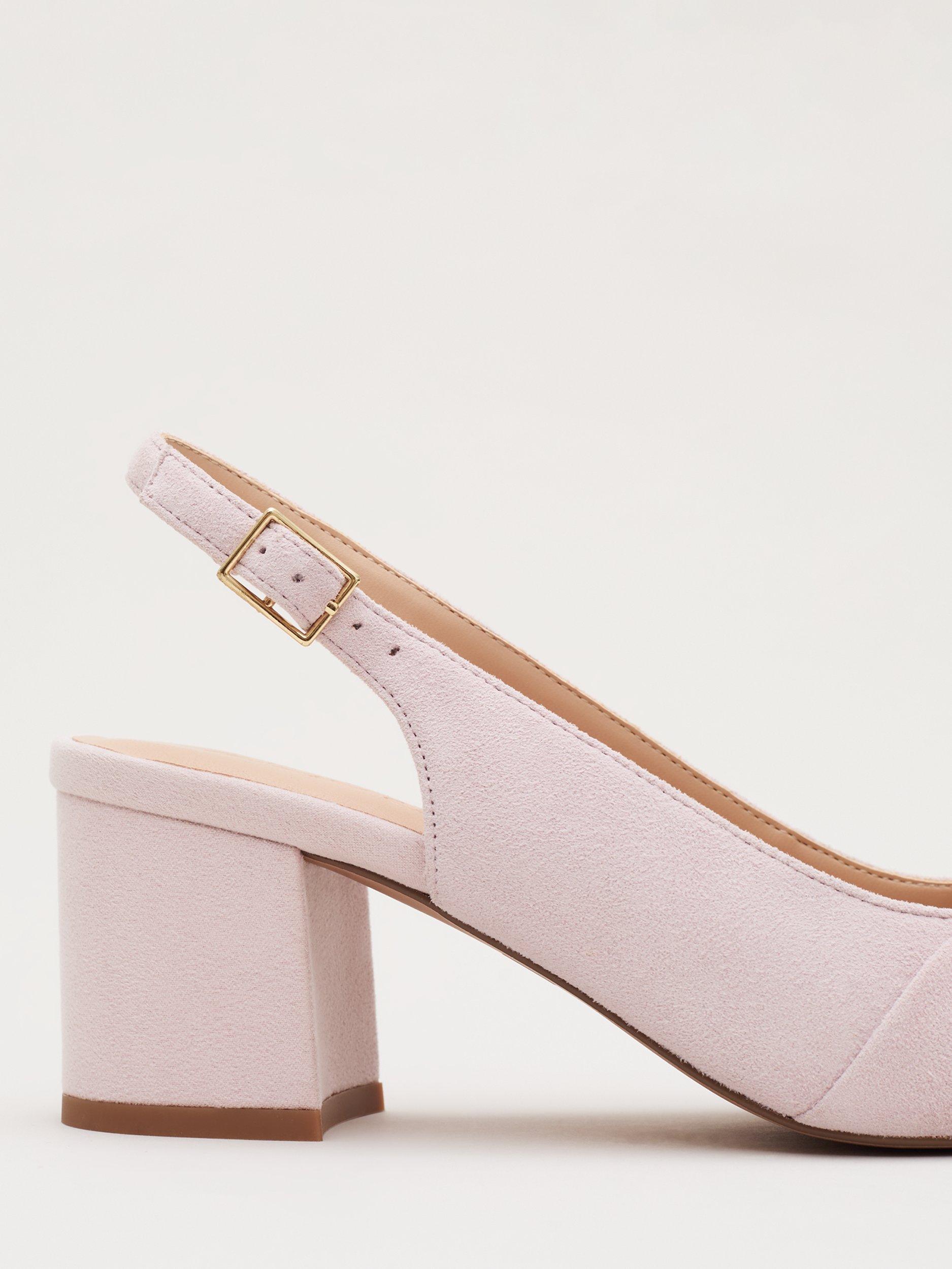 Product image 4 of 10, which shows Phase Eight Suede Court Shoes, Antique Rose, 3