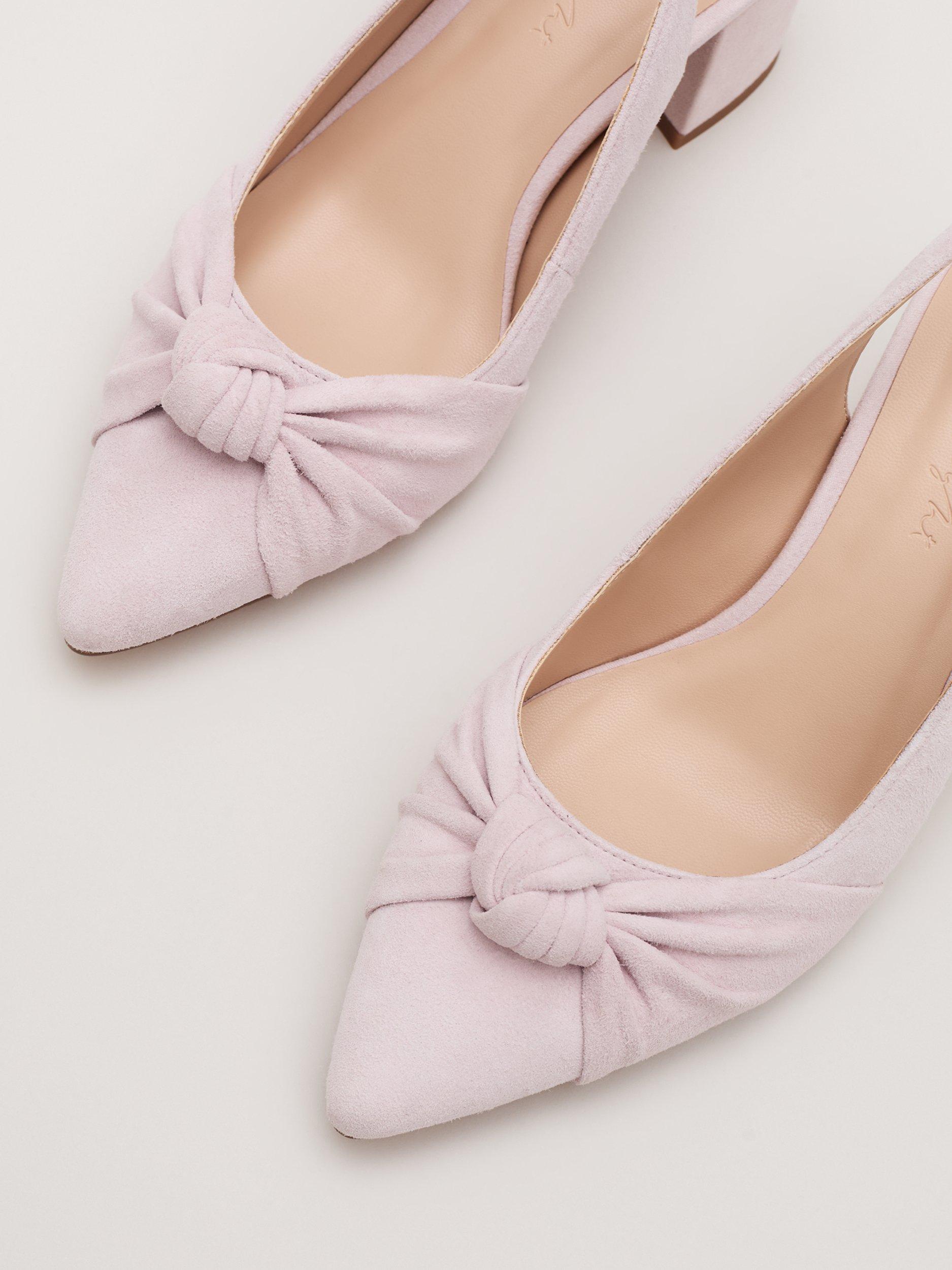 Product image 5 of 10, which shows Phase Eight Suede Court Shoes, Antique Rose, 3