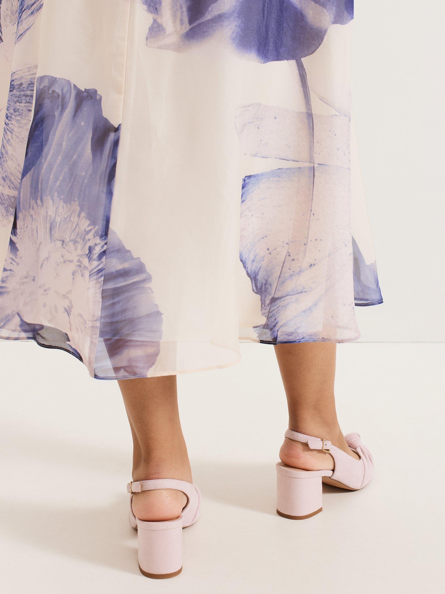 Product image 10 of 10, which shows Phase Eight Suede Court Shoes, Antique Rose, 3