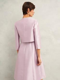 Hobbs Reah Wool Silk Jacket, Petal Pink - view 2, Petal Pink