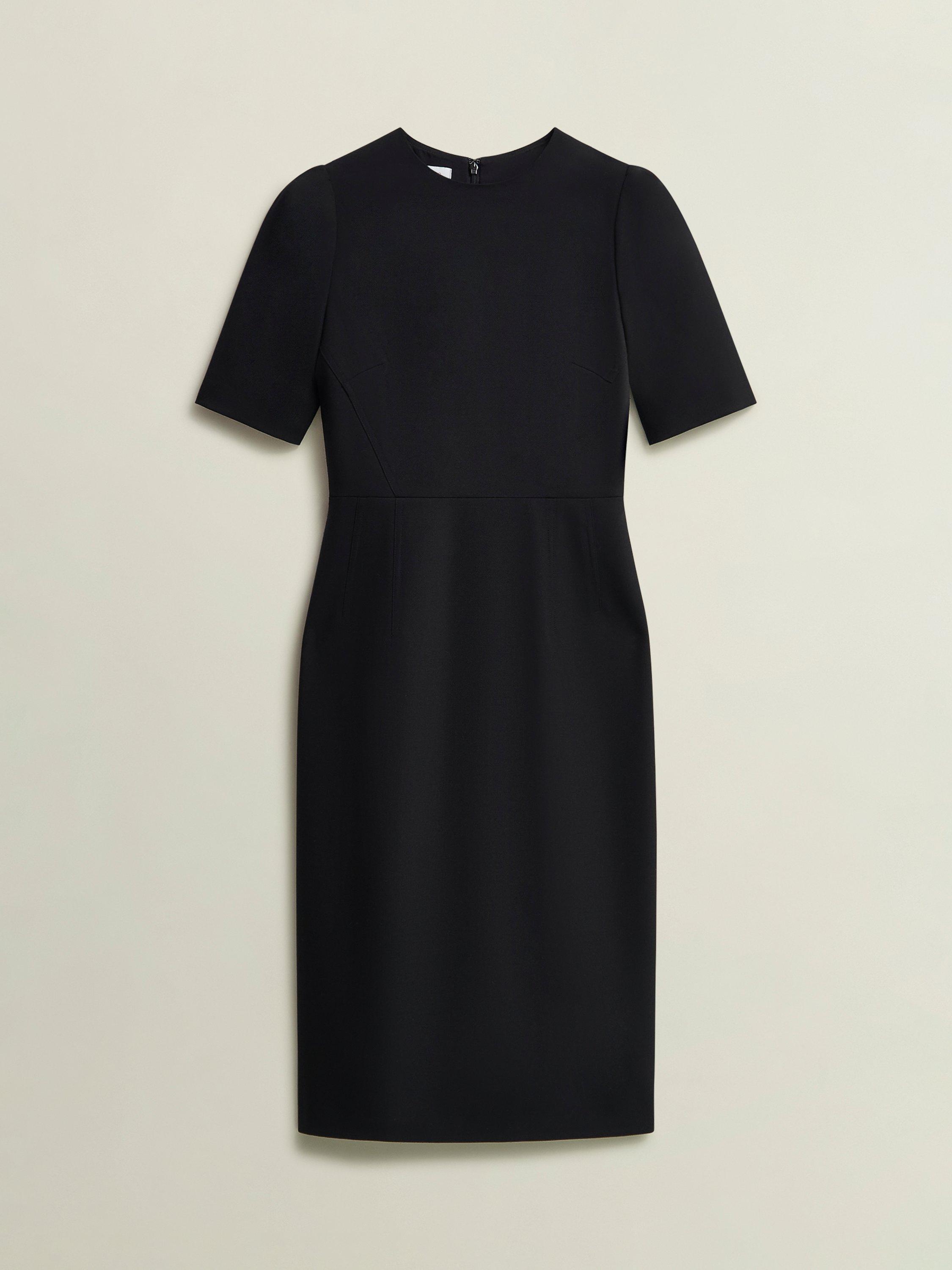 Product image 4 of 7, which shows Hobbs Casey Wool Blend Dress, Black, 8