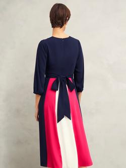 Hobbs Cora Colour Block Dress, Multi - view 2, Multi