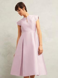 Hobbs Rhea Silk Wool Blend Dress, Soft Petal Pink, Soft Petal Pink