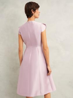 Hobbs Rhea Silk Wool Blend Dress, Soft Petal Pink - view 2, Soft Petal Pink