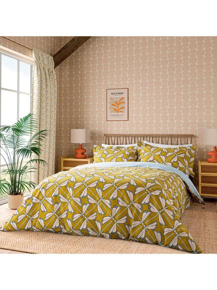 Scion Moon Flights Duvet Cover Set, Mustard, Mustard