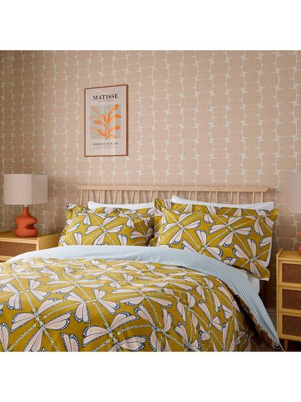 Scion Moon Flights Duvet Cover Set, Mustard - view 2, Mustard