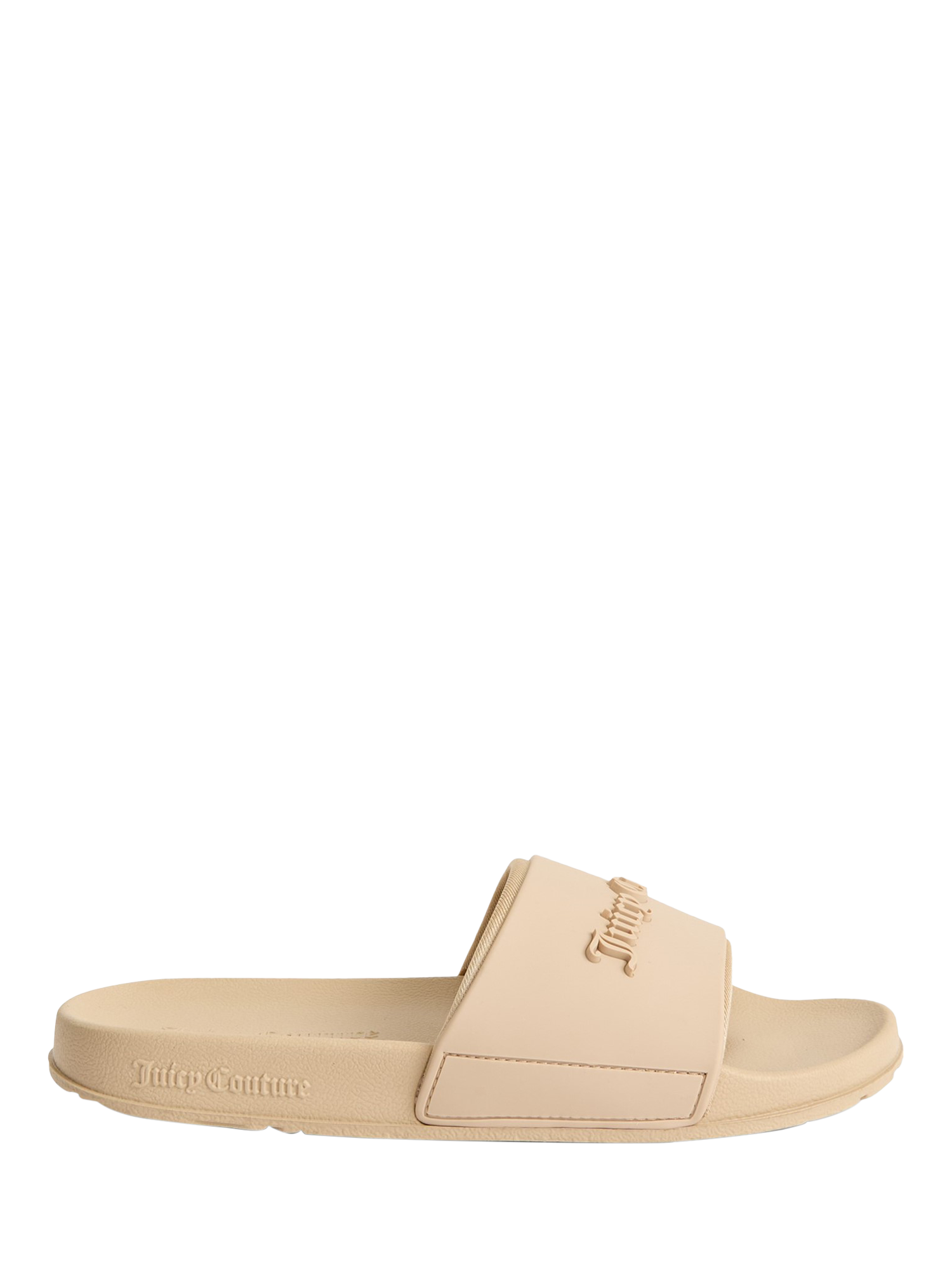 Juicy Couture Logo Embossed Sliders, Nomad Brown