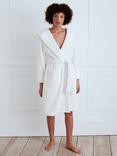 Chelsea Peers Fleece Hooded Dressing Gown, White