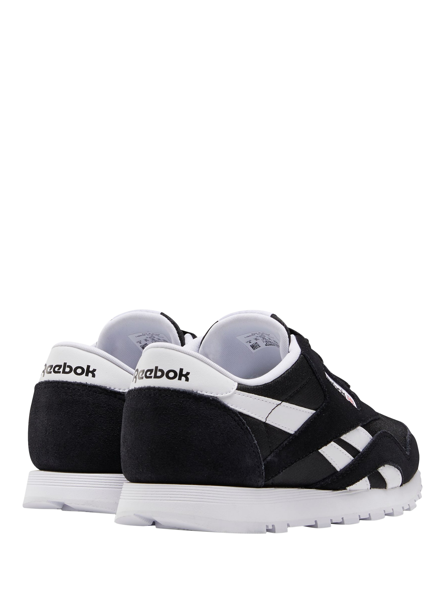 Product image 3 of 10, which shows Reebok Kids' Classic Leather Lace-Up Trainers, Black, 3