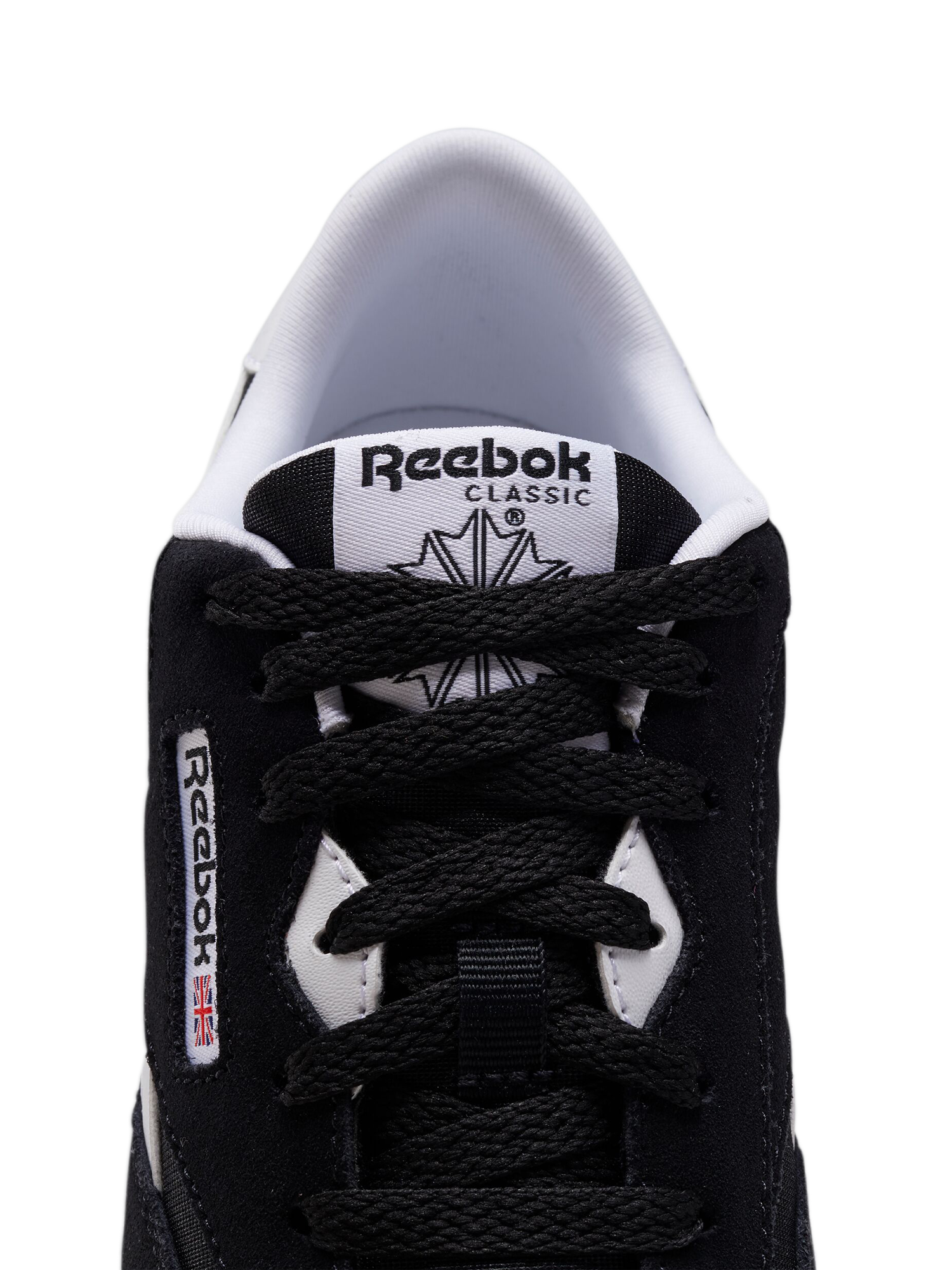 Product image 7 of 10, which shows Reebok Kids' Classic Leather Lace-Up Trainers, Black, 3