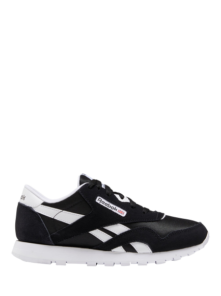 Reebok Kids' Classic Leather Lace-Up Trainers, Black, Black
