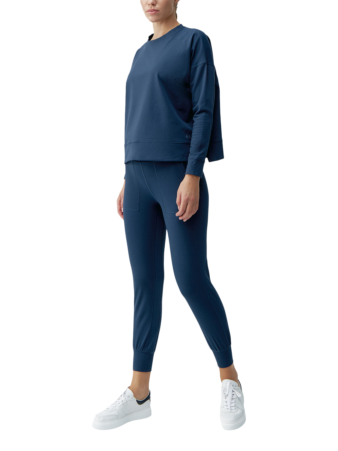 Product image 1 of 6, which shows Born Living Yoga Daba Sweatshirt, Sailor Blue, XS