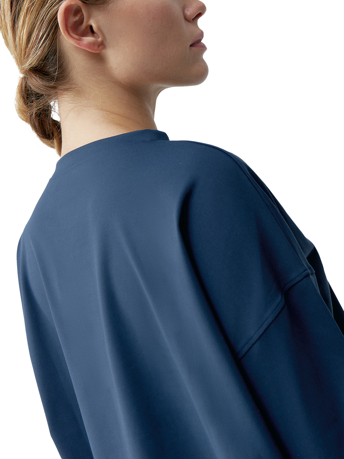 Product image 4 of 6, which shows Born Living Yoga Daba Sweatshirt, Sailor Blue, XS