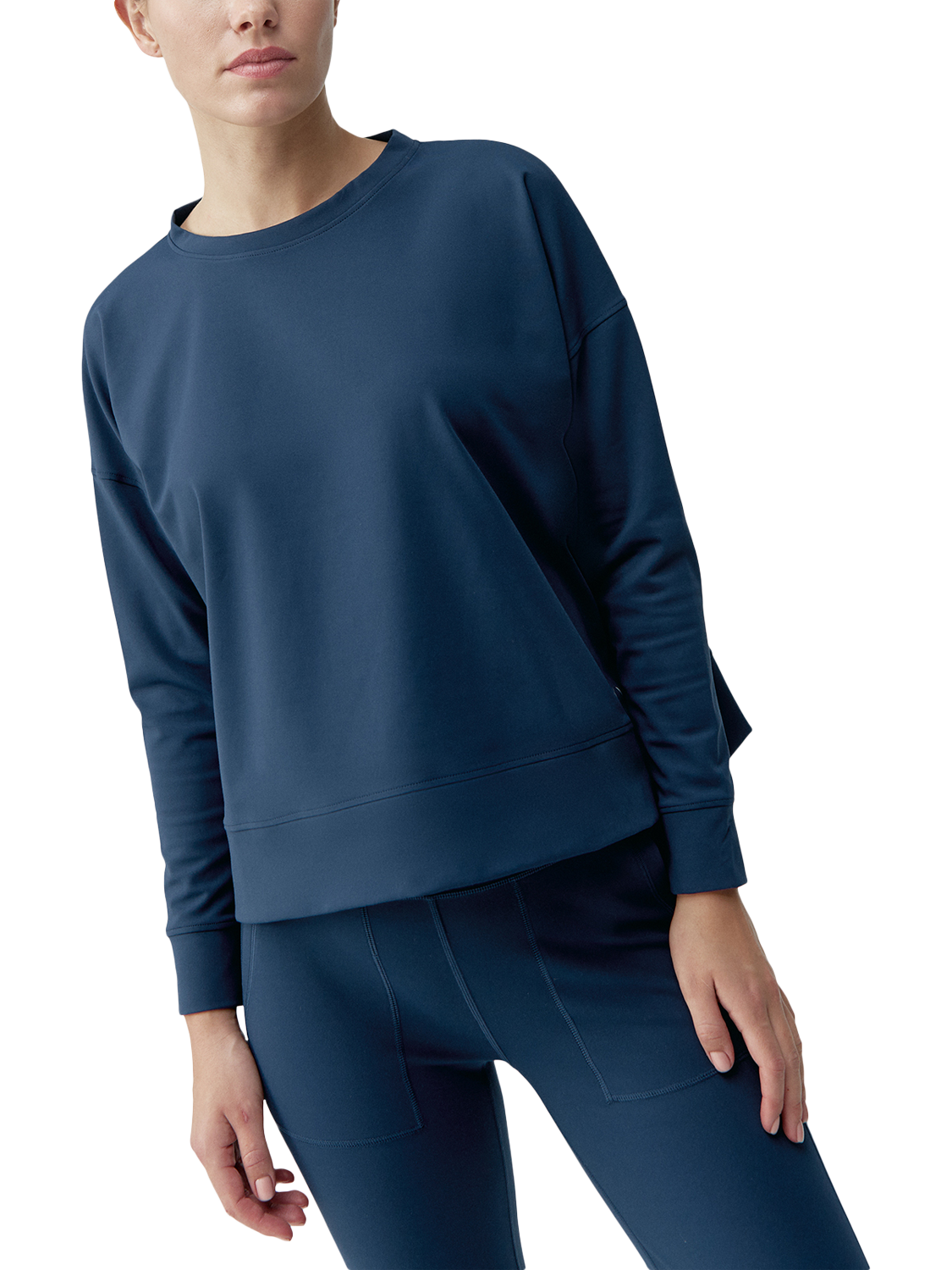 Product image 5 of 6, which shows Born Living Yoga Daba Sweatshirt, Sailor Blue, XS