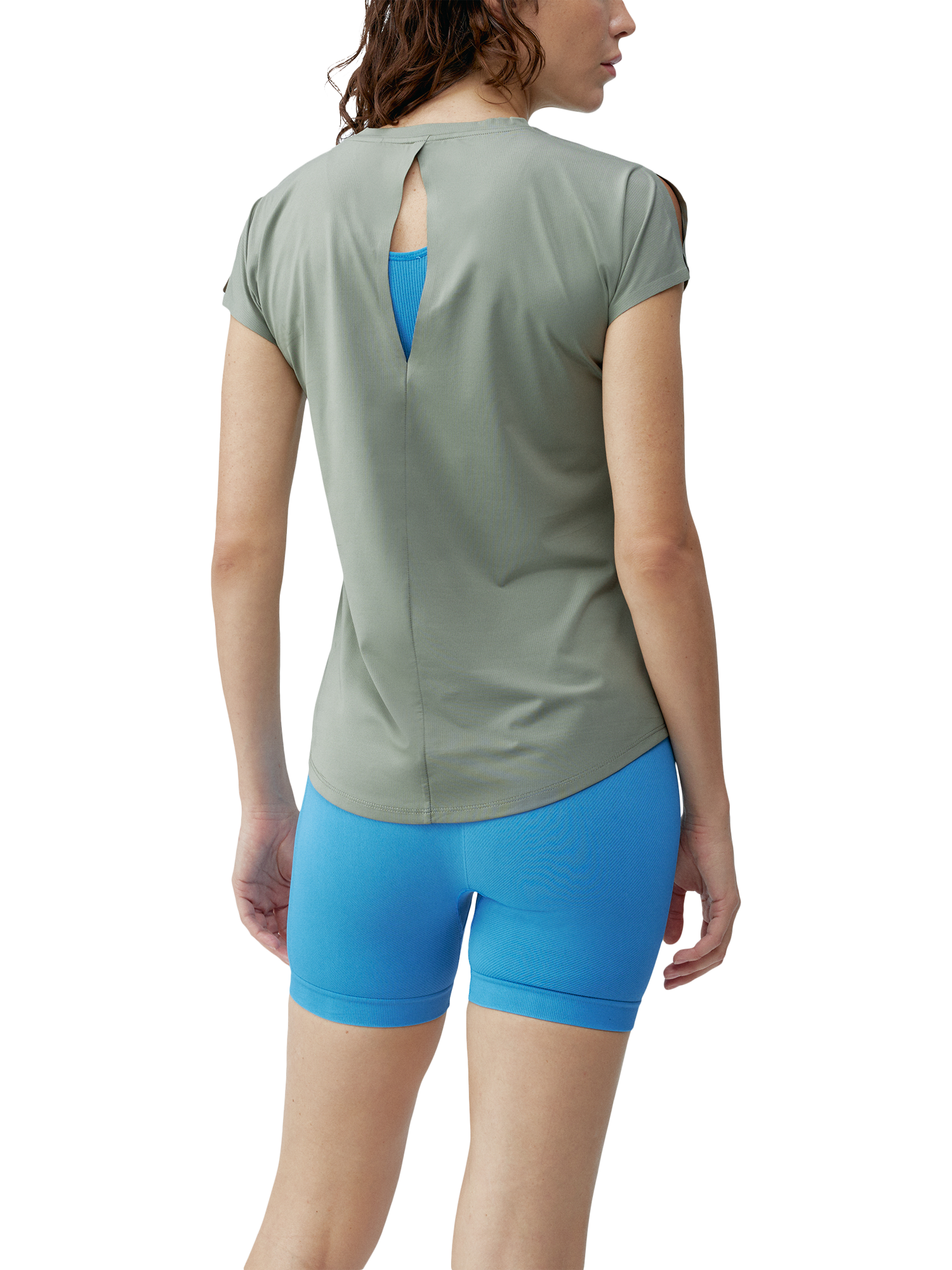 Product image 2 of 5, which shows Born Living Yoga Aina T-Shirt, Green, S