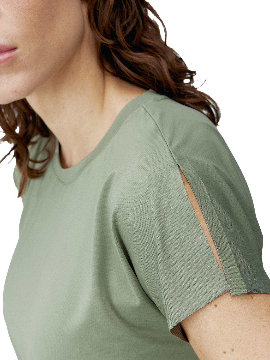 Product image 3 of 5, which shows Born Living Yoga Aina T-Shirt, Green, S