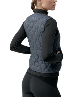 Born Living Yoga Kenal Quilted Gilet, Dark Onyx - view 2, Dark Onyx