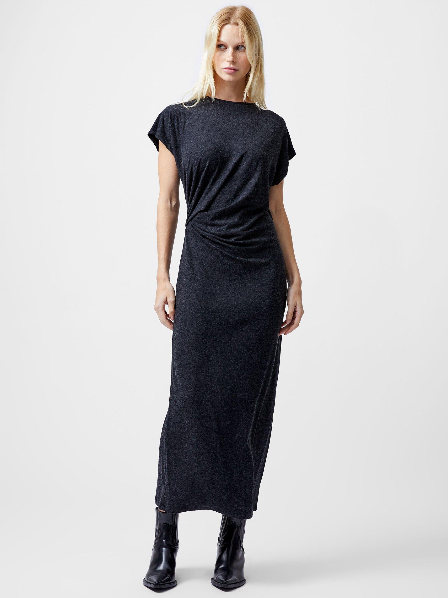 French Connection Shelly Jersey Ruched Dress, Grey