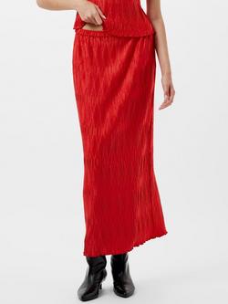 French Connection Moira Pleated Skirt, Scarlet Red - view 2, Scarlet Red