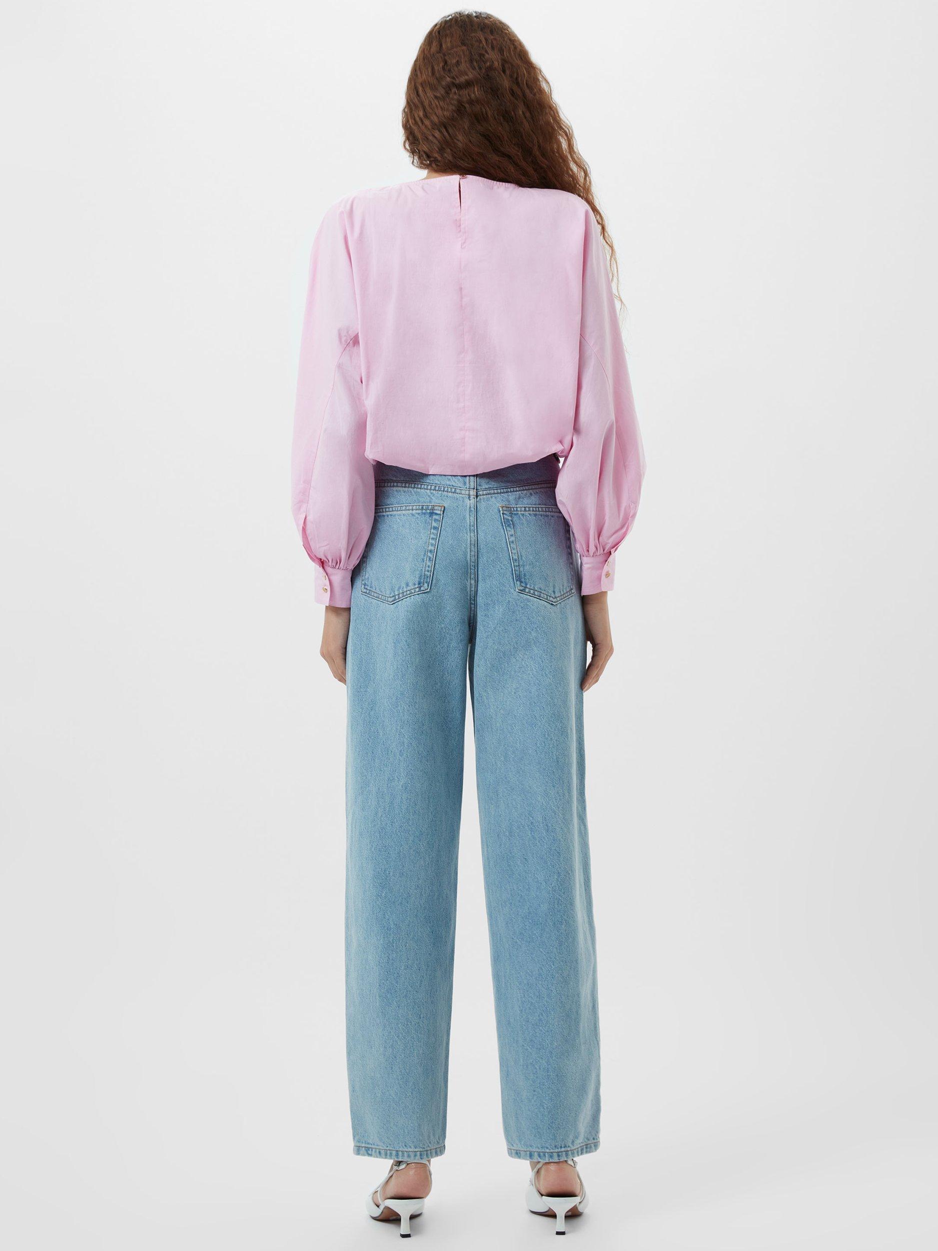 Product image 4 of 5, which shows French Connection Cambria Bubble Hem Top, Bubblegum Pink, XS