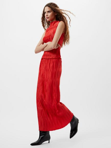 French Connection Moira Pleated Top, Scarlet Red - view 2, Scarlet Red