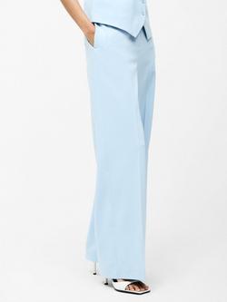 French Connection Angie Tailored Wide Leg Trousers - view 2, Sky Blue
