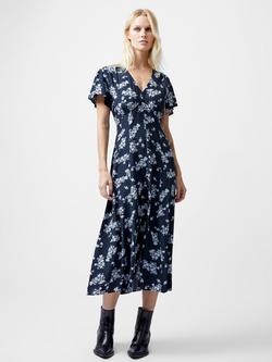 French Connection Raquel Floral Dress, Navy, Navy