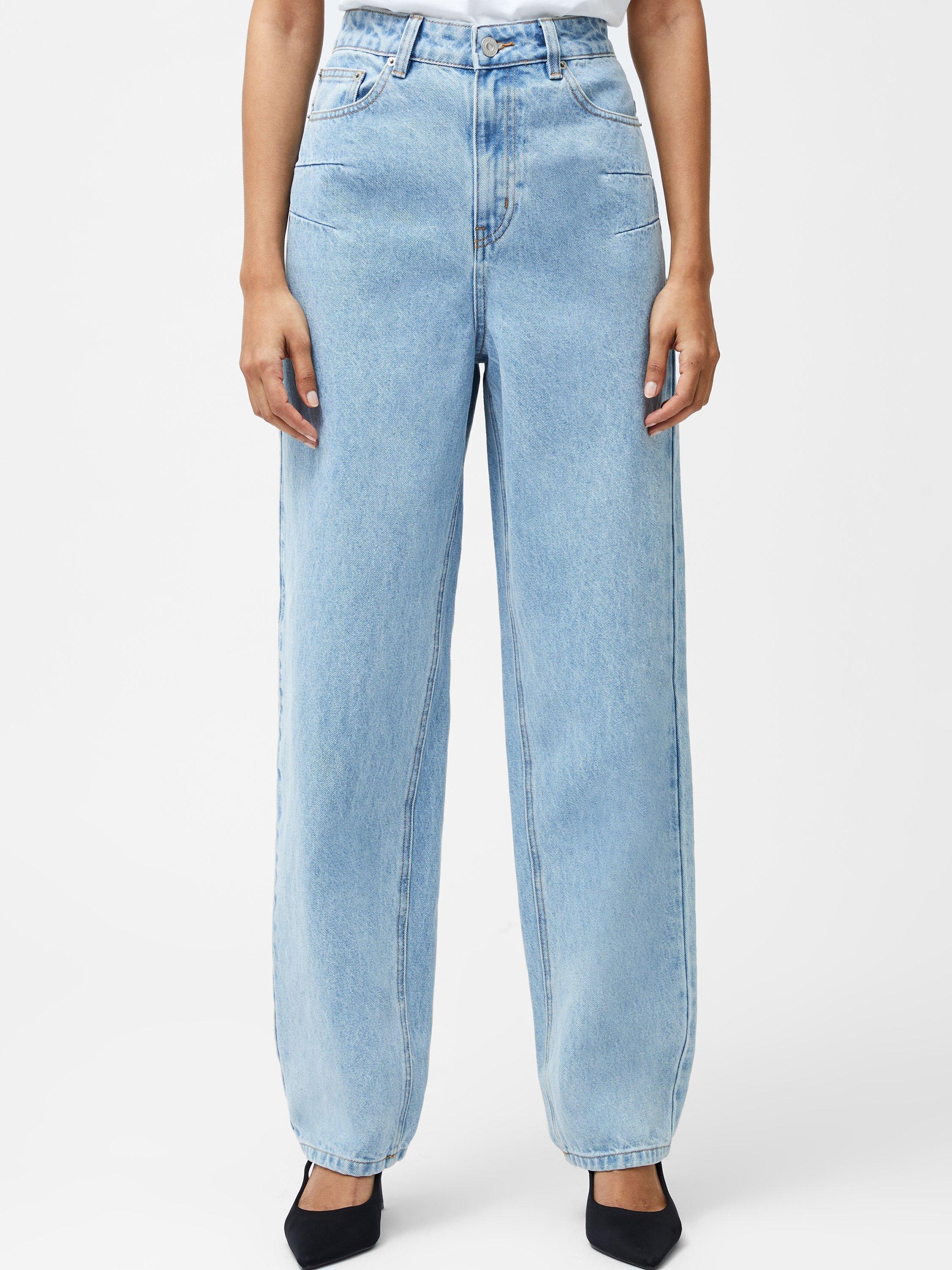 Product image 2 of 5, which shows French Connection Dallas Denim Barrel Leg Jeans, Light Wash, 6