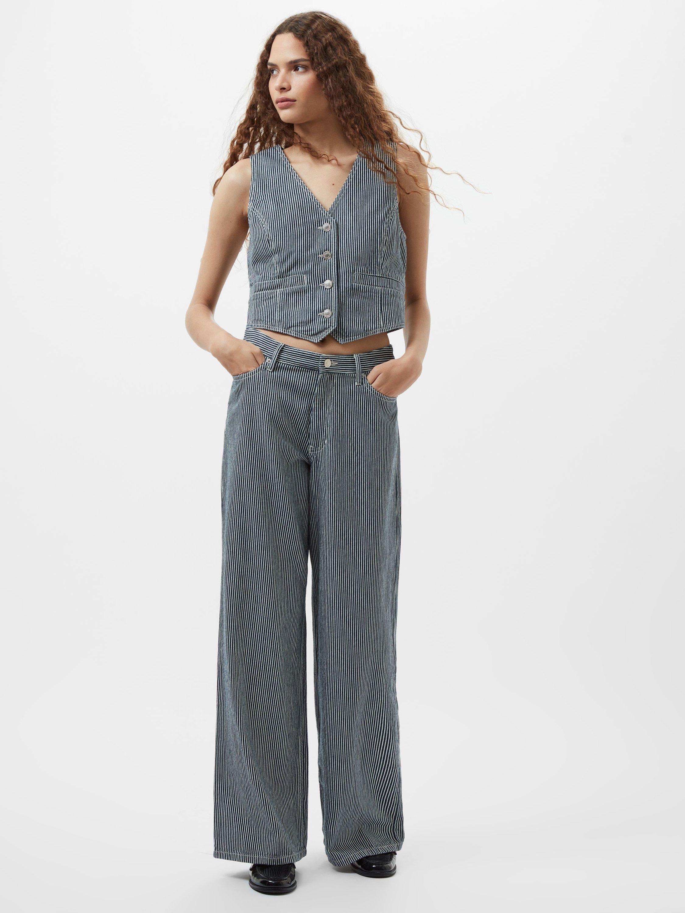 Product image 2 of 5, which shows French Connection Everett Stripe Jeans, Blue/Multi, 12