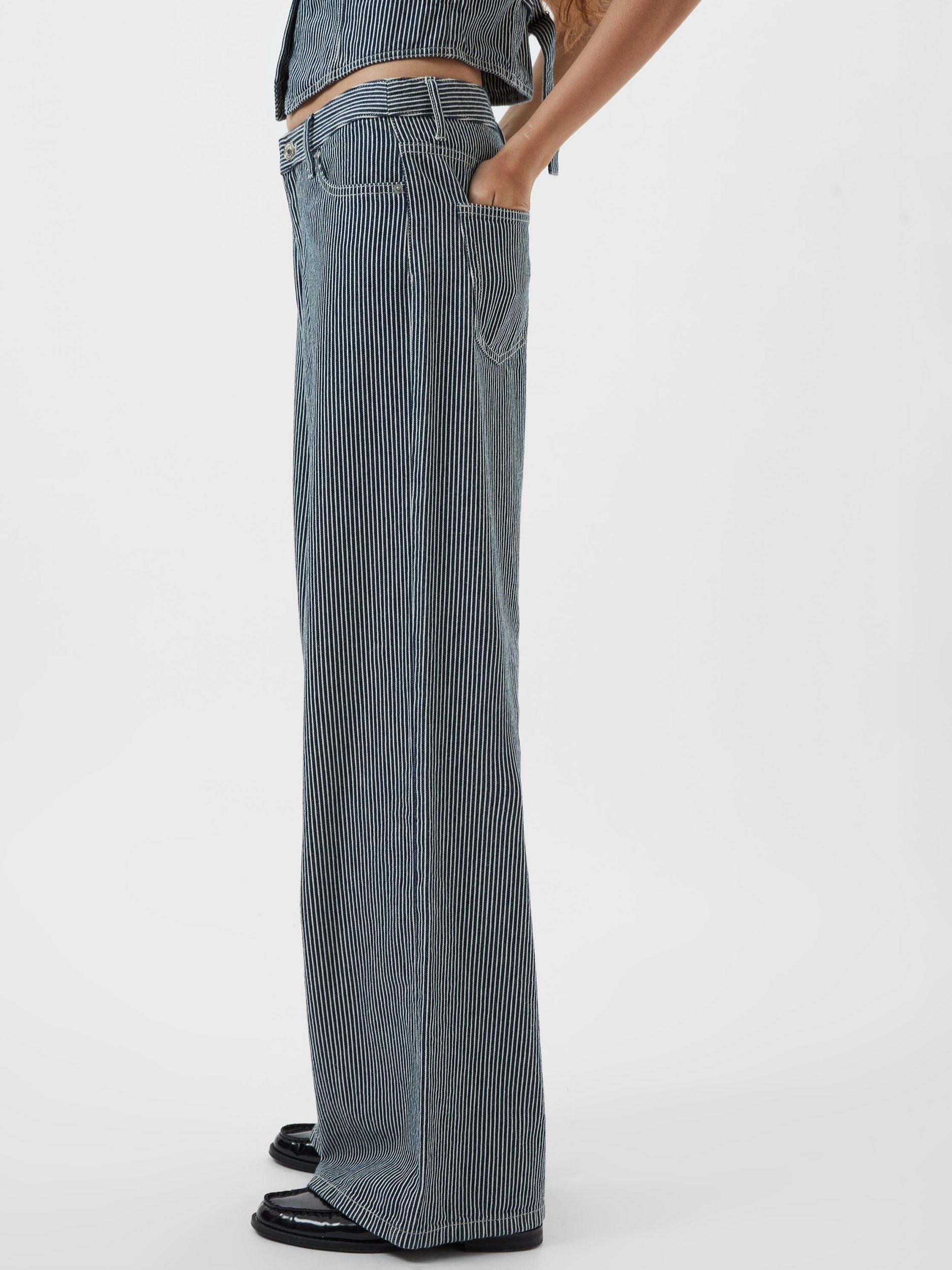 Product image 3 of 5, which shows French Connection Everett Stripe Jeans, Blue/Multi, 12