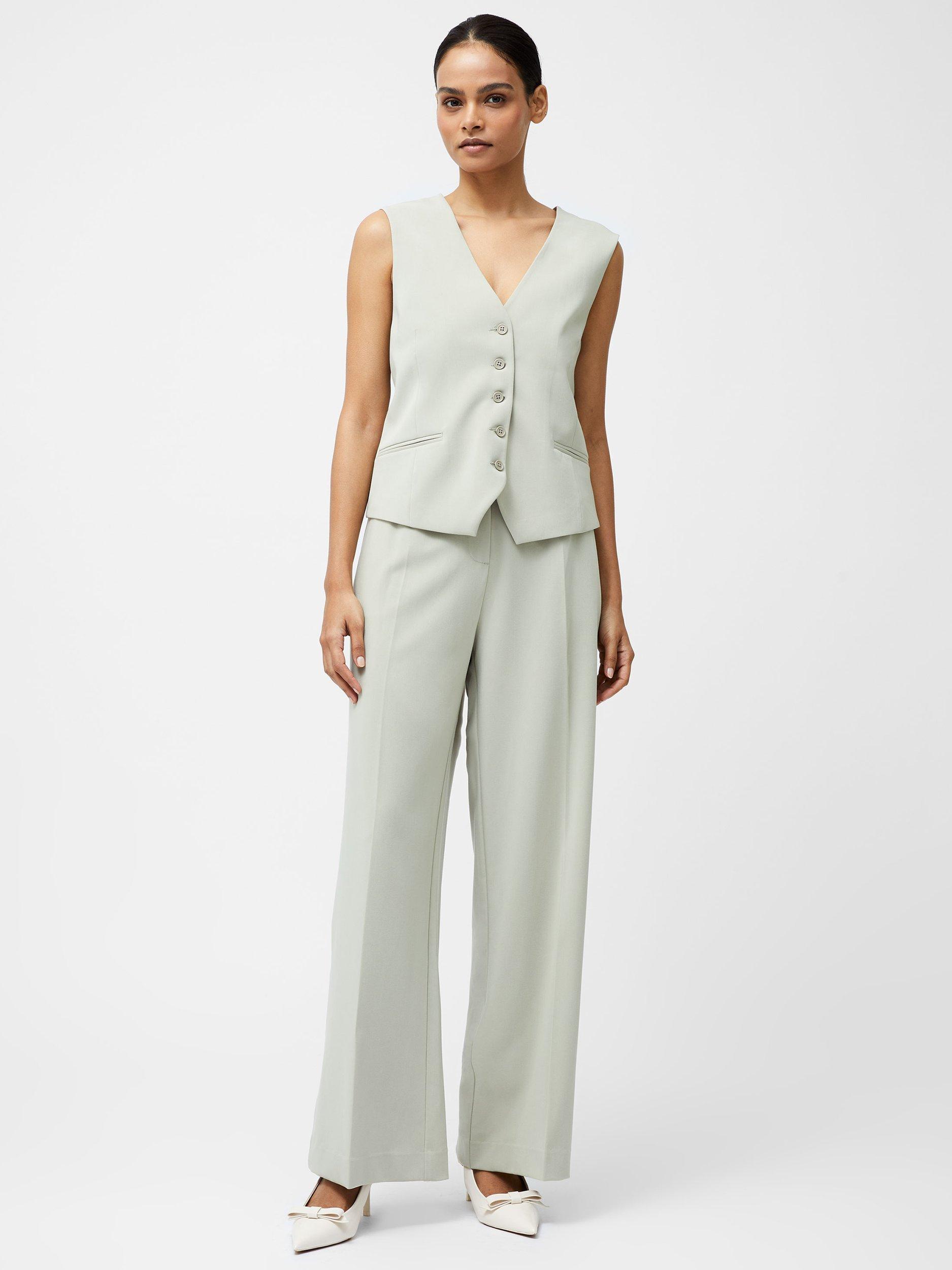Product image 1 of 5, which shows French Connection Angie Tailored Waistcoat, Pistachio Green, 8