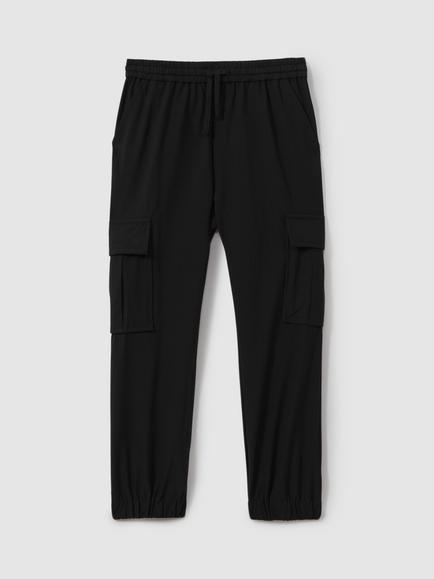Reiss Kids' Lucian Cargo Trousers, Black - view 2, Black