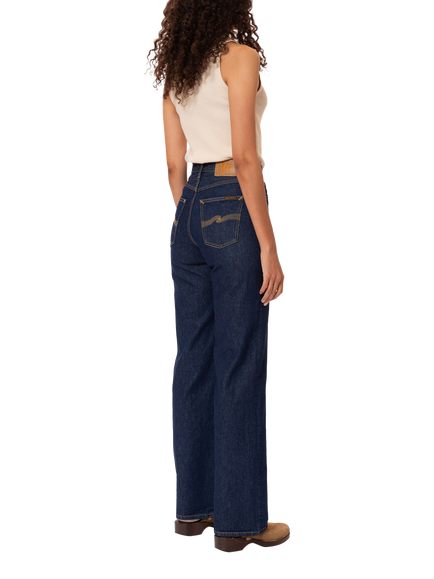 Nudie Jeans Eileen Pure Organic Cotton Jeans, Navy - view 2, Navy