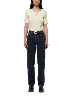 Nudie Jeans Lofty Pure Organic Cotton Jeans, Black, Black