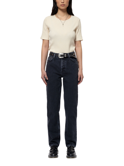 Nudie Jeans Lofty Pure Organic Cotton Jeans, Black, Black