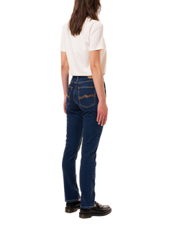 Nudie Jeans Mellow Mae Organic Cotton Rich Jeans, Navy - view 2, Navy
