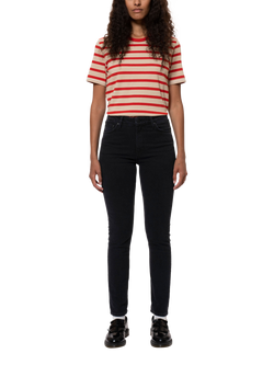 Nudie Jeans Mellow Mae Organic Cotton Rich Jeans, Black, Black