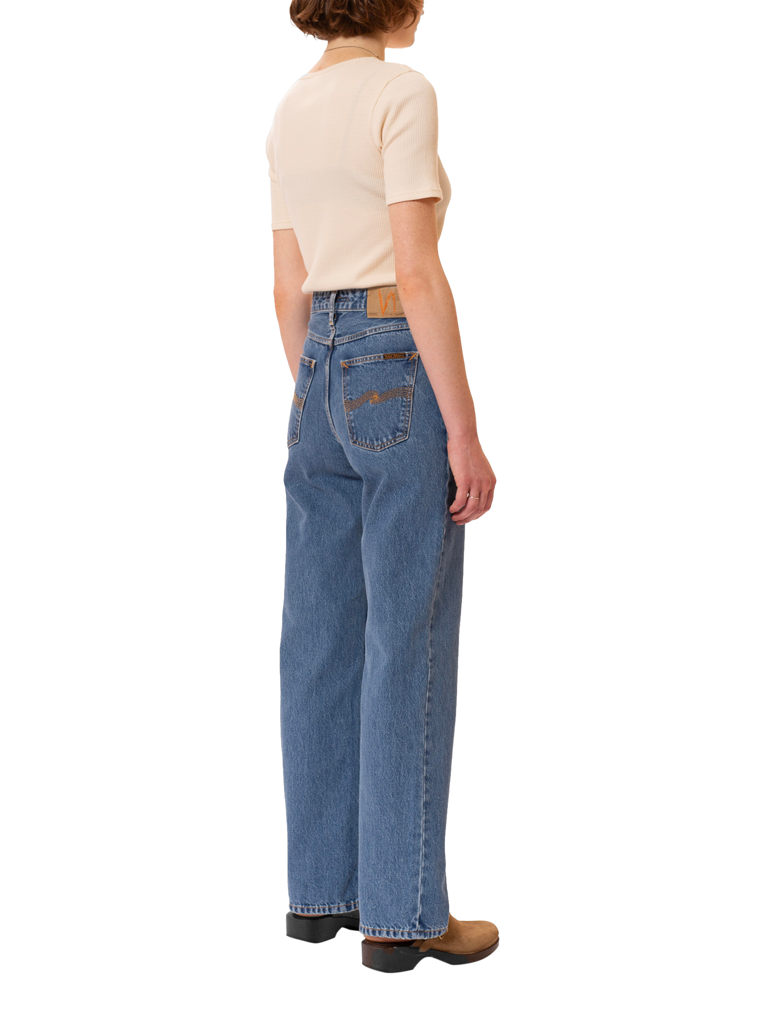 Product image 2 of 7, which shows Nudie Jeans Eileen Pure Organic Cotton Jeans, Blue, W24/L30